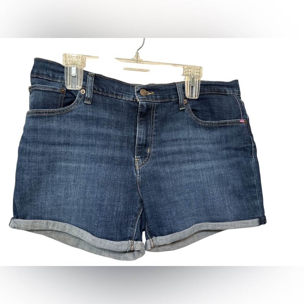 Levi’s Mid Length Medium Wash Denim Shorts